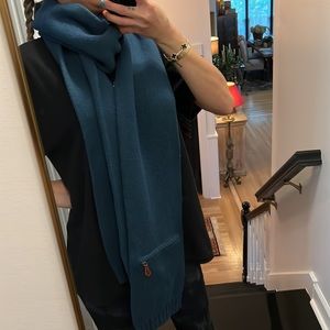 Hermes cashmere scarf with pocket